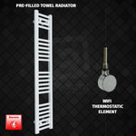 1200x250mm Pre-Filled Electric Heated Towel Rail White