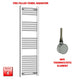 1400x400mm Flat Or Curved Chrome Electric Electric Heated Towel Rail Pre-Filled