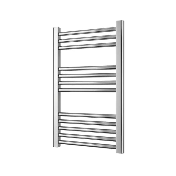 700x400mm Chrome Dual Fuel Flat Heated Towel Rail Radiator - Elegant Radiators