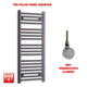 1000x450mm Flat Black Pre Filled Electric Towel Rail