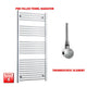 1400x600mm Flat Chrome Pre-Filled Electric Heated Towel Rail Flat Or Curved