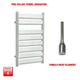 800x500mm Chrome Flat Panel Pre-Filled Electric Heated Towel Rail