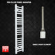 1000x250mm Pre-Filled Heated Electric Towel Rail White