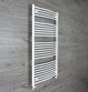 1500x750mm Heated Towel Rail Curved White Central Heating