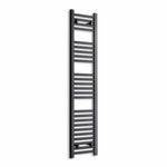 1400 mm High x 300 mm Wide Heated Towel Radiator Flat Black
