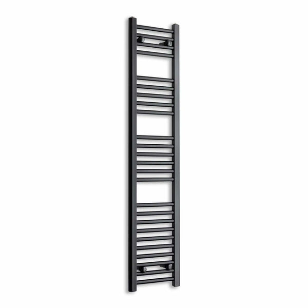 1400 mm High x 300 mm Wide Heated Towel Radiator Flat Black