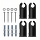 Universal Towel Rail Clamp Brackets 19-20-22-25mm - Adjustable Flat & Curved