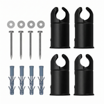 Universal Towel Rail Clamp Brackets 19-20-22-25mm - Adjustable Flat & Curved