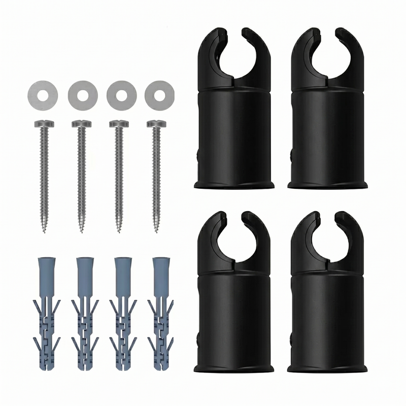 Universal Towel Rail Clamp Brackets 19-20-22-25mm - Adjustable Flat & Curved