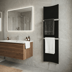 Black Bone Designer Heated Towel Rail 1200×300mm