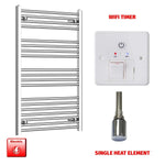 1000x650mm Pre-Filled Electric Heated Towel Rail Chrome