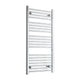 1100x500mm Heated Flat Towel Radiator Chrome Central Heating