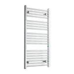 1100x550mm Heated Flat Towel Radiator Chrome Central Heating