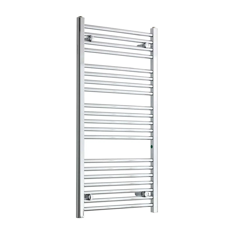 1100x550mm Heated Flat Towel Radiator Chrome Central Heating