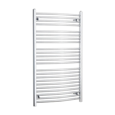 1200 mm High x 700 mm Wide Heated Curved Towel Rail Radiator Chrome