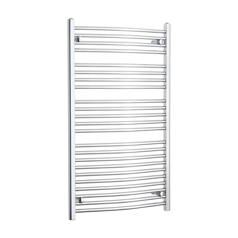 1200 mm High x 700 mm Wide Heated Curved Towel Rail Radiator Chrome