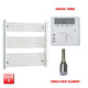 800x800mm Pre Filled Electric Towel Rail Straight Chrome