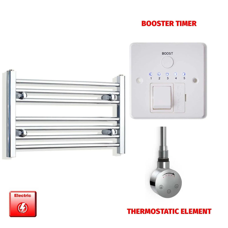 400x600mm Pre-Filled Electric Heated Towel Rail Chrome