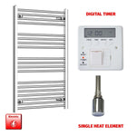 1000x650mm Pre-Filled Electric Heated Towel Rail Chrome