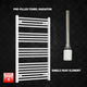 1200x600mm Pre Filled Electric Towel Rail Radiator White
