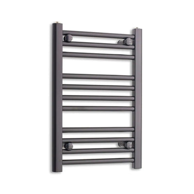 600x450mm Heated Towel Rail Radiator Flat Black