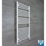 1300x700mm Towel Rail Radiator Flat White Central Heating