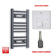 600x300mm Flat Anthracite Pre-Filled Electric Heated Towel Rail