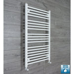 1000mm High x 600mm Wide Heated Towel Radiator Flat White