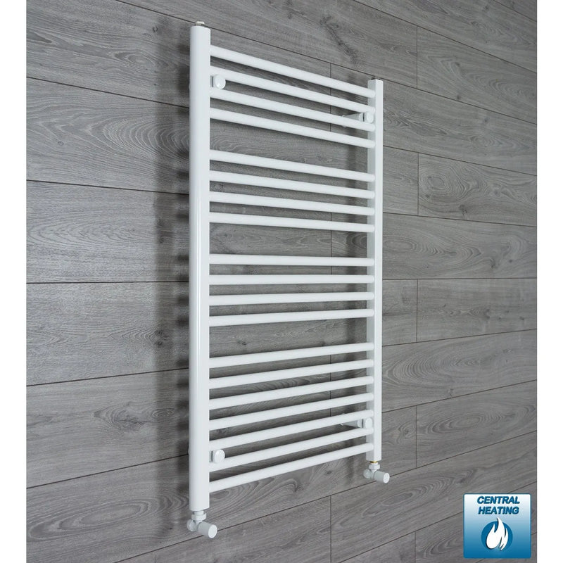 1000mm High x 600mm Wide Heated Towel Radiator Flat White