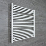 1000x1000mm Towel Rail Radiator Flat White Central Heating