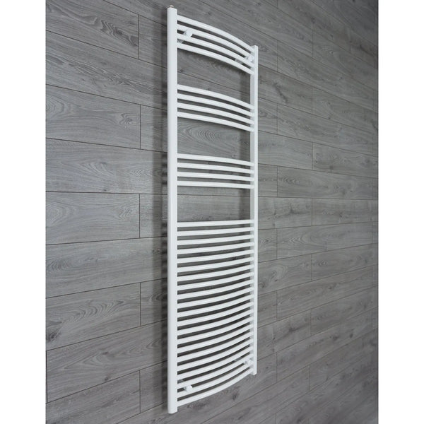 1760x600mm Heated Towel Rail Curved White Central Heating