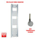 1600x350mm Pre Filled Electric Towel Rail Straight Chrome