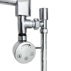 1100 x 550 Dual Fuel Flat Heated Chrome Towel Rail