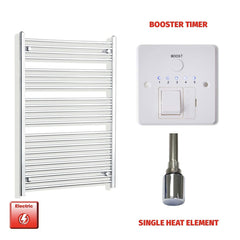 Chrome Electric Heated Towel Rail 1200 x 800 | Pre-Filled Straight Design