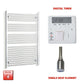 Chrome Electric Heated Towel Rail 1200 x 800 | Pre-Filled Straight Design