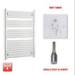 Chrome Electric Heated Towel Rail 1200 x 800 | Pre-Filled Straight Design