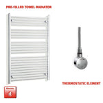 Chrome Electric Heated Towel Rail 1200 x 800mm
