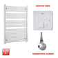 Chrome Electric Heated Towel Rail 1200 x 800 | Pre-Filled Straight Design
