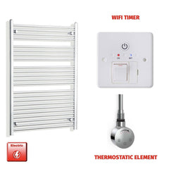 Chrome Electric Heated Towel Rail 1200 x 800 | Pre-Filled Straight Design