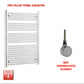 Chrome Electric Heated Towel Rail 1200 x 800 | Pre-Filled Straight Design