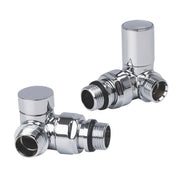 Chrome Corner Towel Rail Radiator Valves (Pair of 2 Valves)