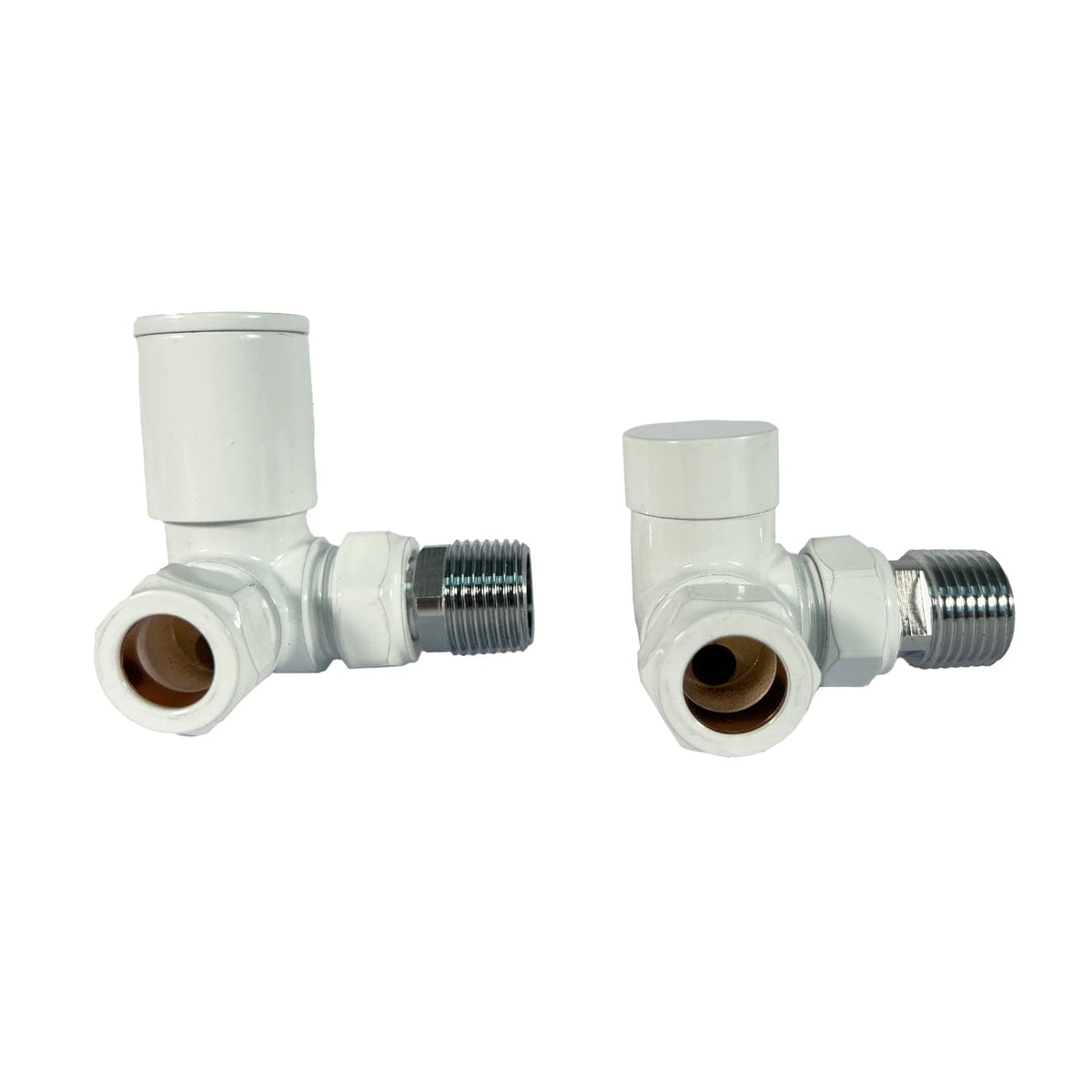 Corner Towel Rail Radiator Valves (Pair of 2 Valves)