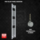 1800x350mm Pre-Filled Electric Heated Towel Rail White