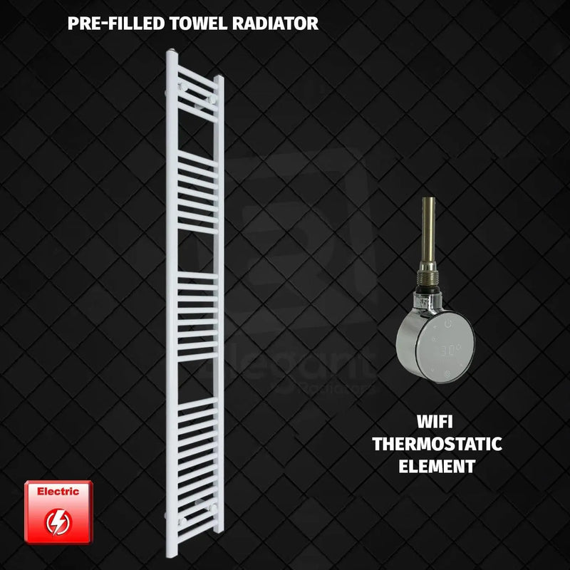 1800x350mm Pre-Filled Electric Heated Towel Rail White