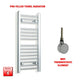 800x300mm Pre Filled Electric Towel Rail Straight Chrome