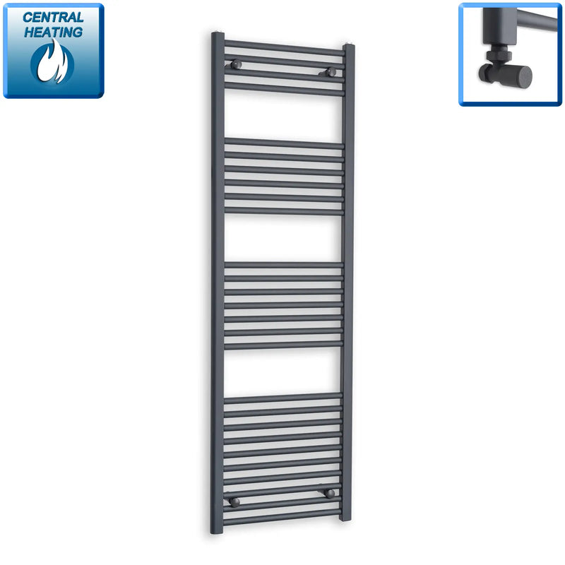 1600x400mm Heated Straight Anthracite-Sand Grey Towel Rail