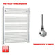 1000x850mm Pre Filled Electric Towel Rail Straight Chrome