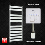 1200x500mm White Flat Panel Pre Filled Electric Towel Rail