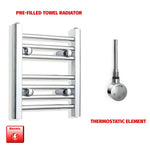 400x300mm Pre-Filled Electric Heated Towel Rail Chrome
