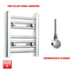 400mm High 350mm Wid Pre-Filled Electric Heated Towel Rail Chrome
